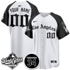 Los Angeles Dodgers 2025 Gothic NL Champions Custom Jersey - All Stitched