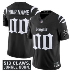 Cincinnati Bengals 'Gothic Jungle Shadows Edition' Vapor Limited Custom Jersey - All Stitched