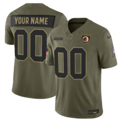 Washington Redskins 2025 Salute to Service Vapor Limited Custom Jersey - All Stitched
