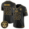 Men's Kansas City Chiefs 2025 Gold Vapor Limited Jersey - All Stitched