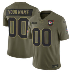 Kansas City Chiefs 2025 Salute to Service Vapor Limited Custom Jersey - All Stitched
