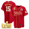 Men's Chiefs Super Bowl LVIII Gold Patch Baseball Jersey - All Stitched