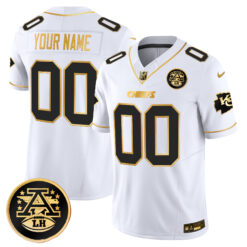 Kansas City Chiefs 2025 Gold Vapor Limited Custom Jersey - All Stitched