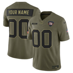 New York Giants 2025 Salute to Service Vapor Limited Custom Jersey - All Stitched