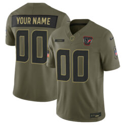Houston Texans 2025 Salute to Service Vapor Limited Custom Jersey - All Stitched