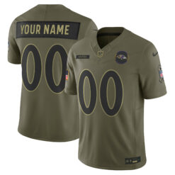 Baltimore Ravens 2025 Salute to Service Vapor Limited Custom Jersey - All Stitched