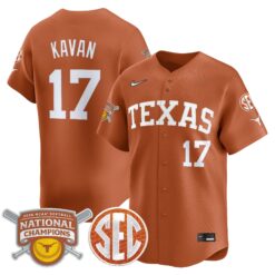Men's size - Texas Longhorns 2026 Softball National Champions Vapor Premier Limited Jersey - All Stitched
